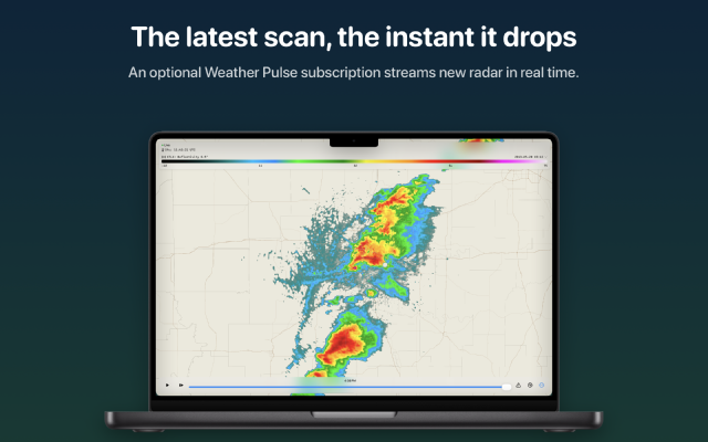 WeatherWall Weather Pulse event view on Mac